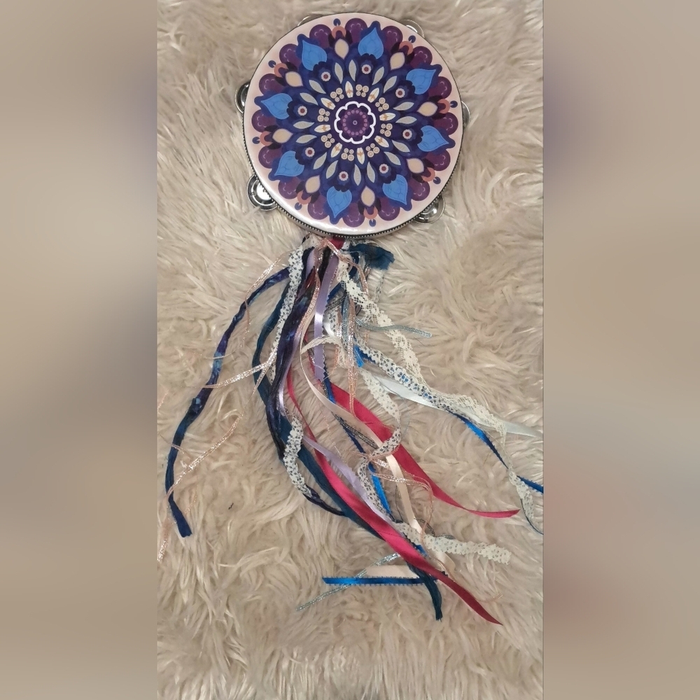 Hand Decorated Festival Tambourine